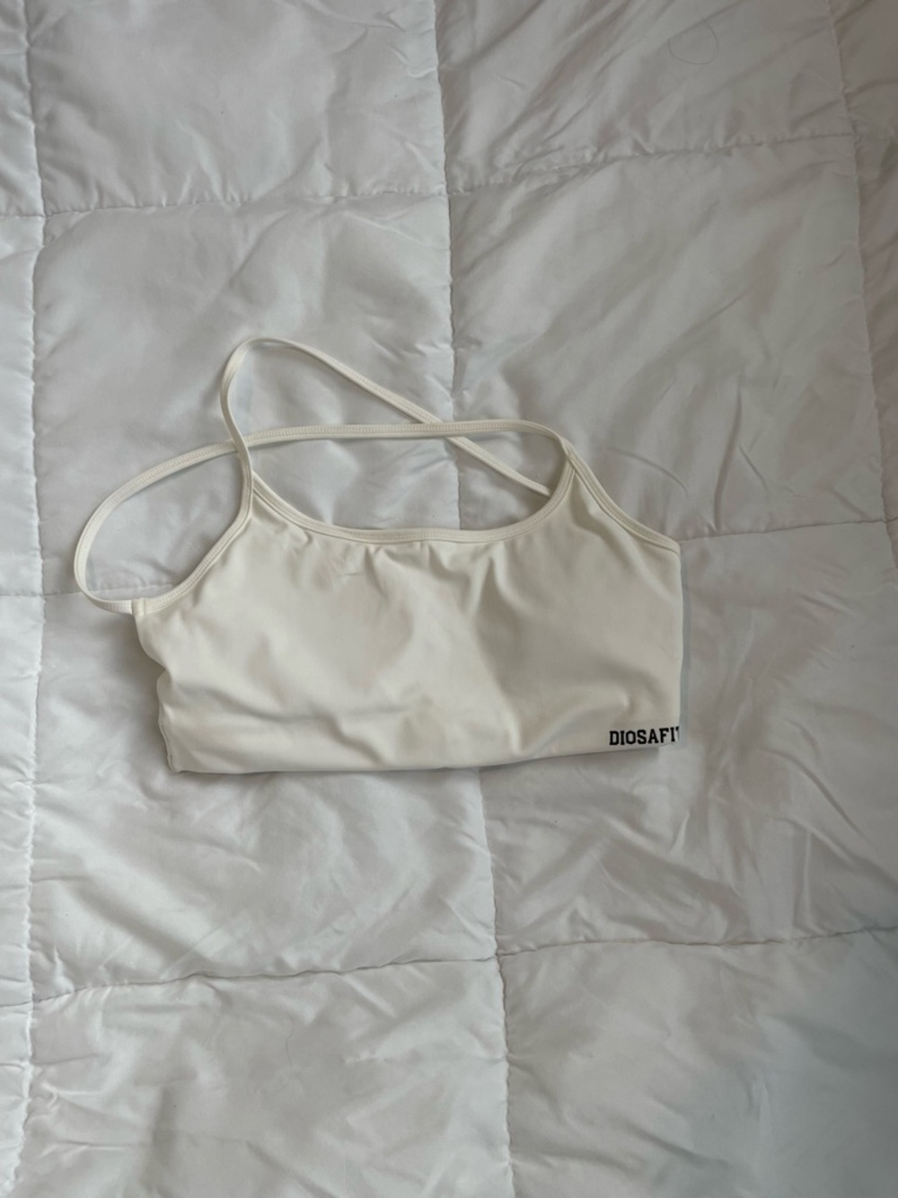 DiosaFit Cream Strappy Sports Bralette
